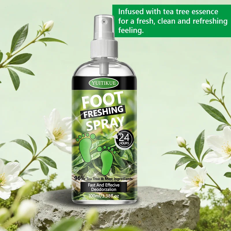 YUITIKUE Tea Tree Foot Deodorant Spray – Odor Eliminator Foot Deodorant Spray Peaceful Pleasures Health and Wellness
