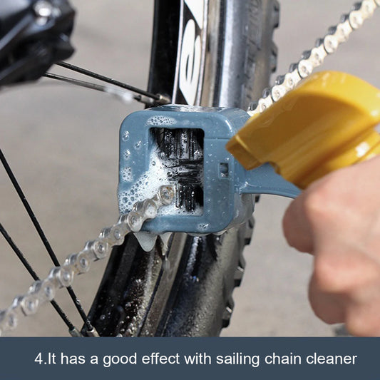Bicycle Chain Clean Brush Double Head Bike Chain Washer Cleaner Multifunction Portable Chain Cleaning Brush for Motorcycle Bike Peaceful Pleasures Health and Wellness