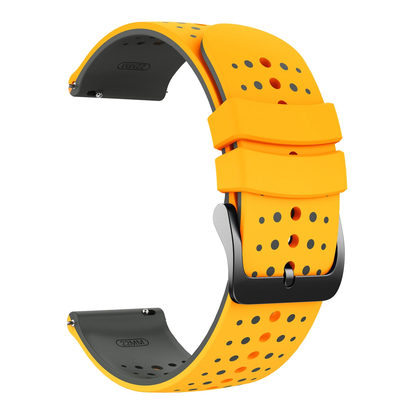 22mm Starry Sky Silicone Watch Strap for Suunto & Xiaomi Peaceful Pleasures Health and Wellness Orange Black 22mm