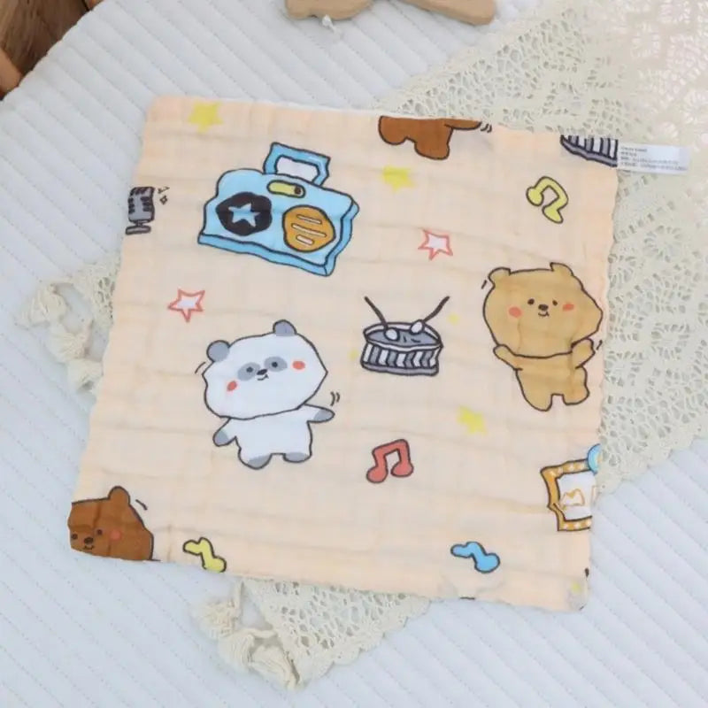 Soft 6-Layer Cotton Baby Bib & Face Towel | Quick Absorbent
