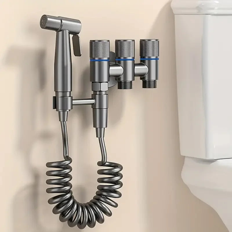 3-in-1 Wall-Mounted Stainless Steel Water Distributor & Spray Gun