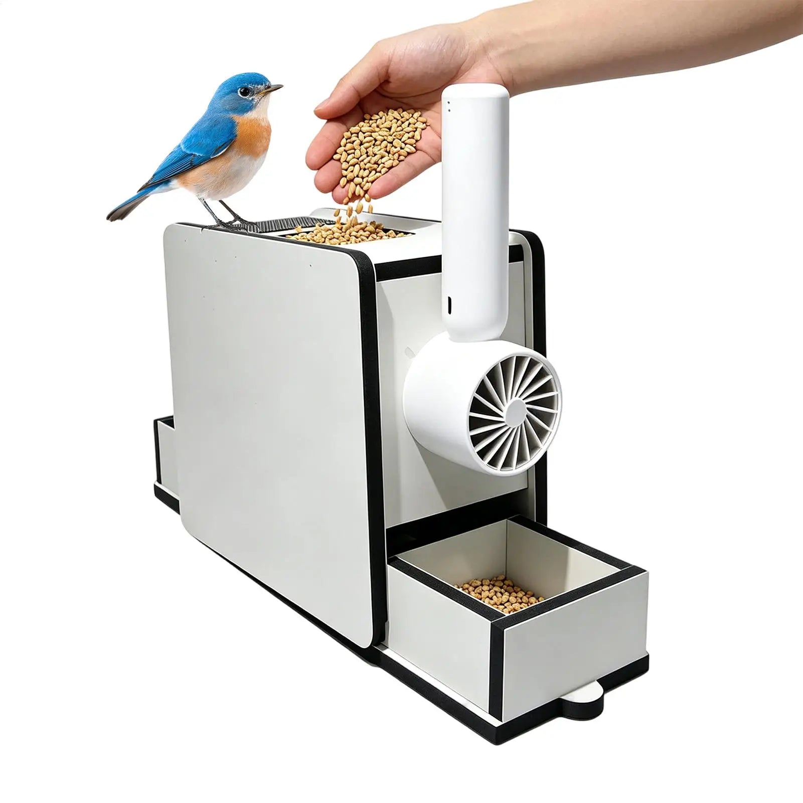 Handheld Bird Feed Shell Blower & Grain Cleaner for Parrots Bird Feed Cleaner Peaceful Pleasures Health and Wellness