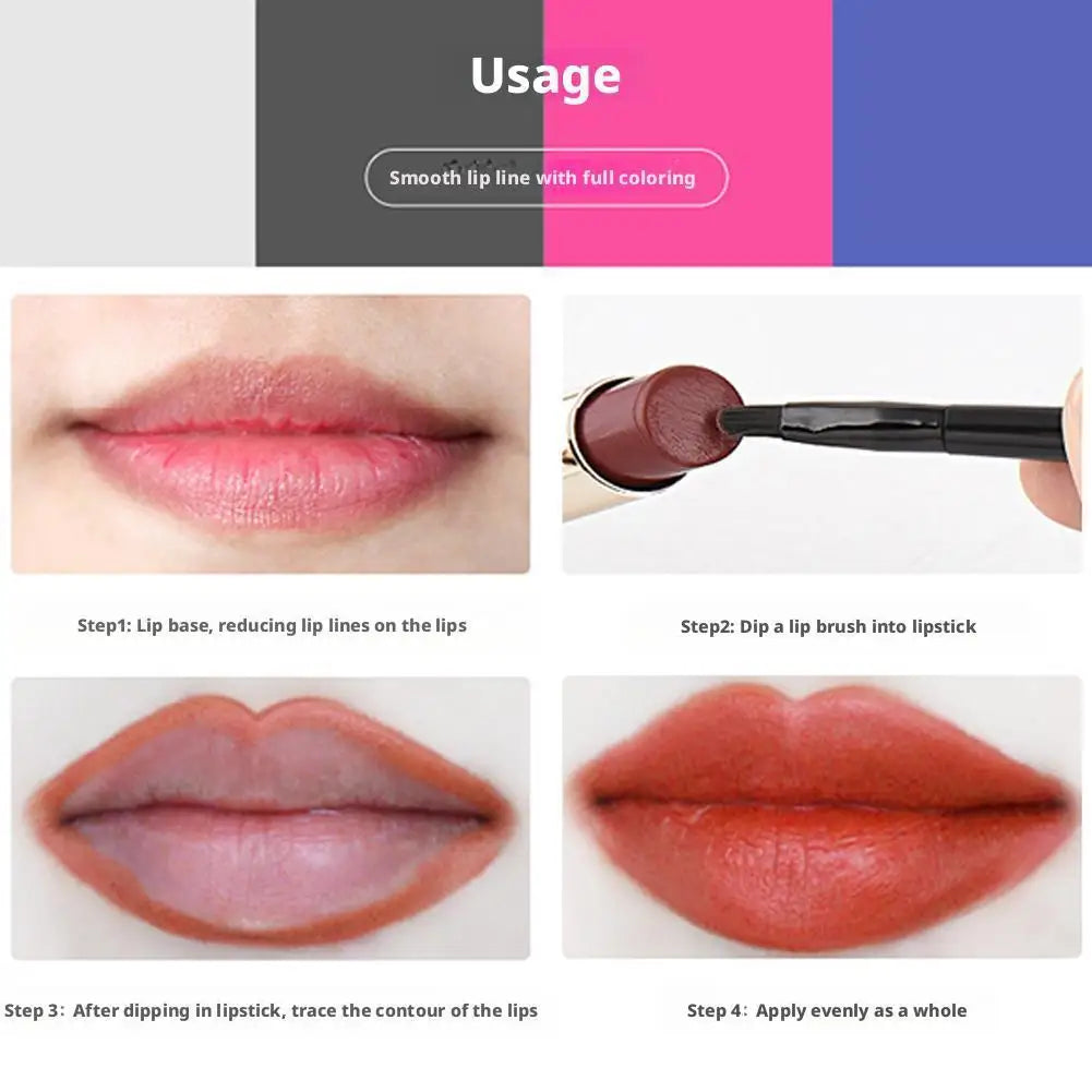 Retractable Lip Brush with Cap – Travel Lipstick Liner Brush