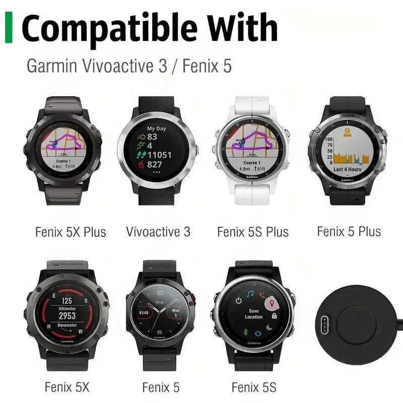 Garmin Charging Cable – Fenix 8 7 6, Forerunner, Vivoactive Peaceful Pleasures Health and Wellness