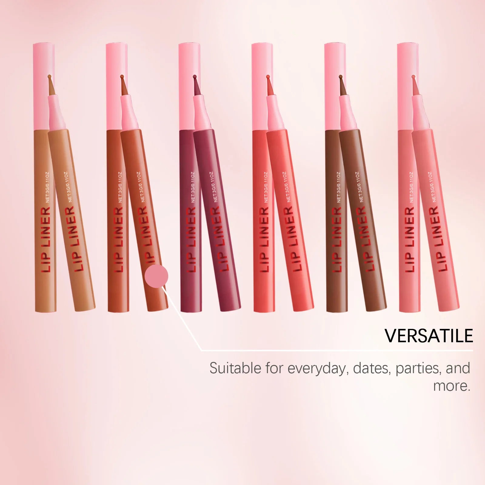 Multi Color Lipliner Create Perfect Lip Contour Smoothing Lips Surface Moisturizing Lips Portable Waterproof Lip Pencil Makeup Peaceful Pleasures Health and Wellness