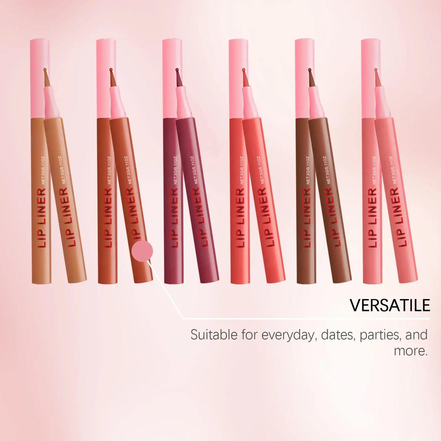 Waterproof Lip Liner Pencil – Multi-Color Moisturizing Contour