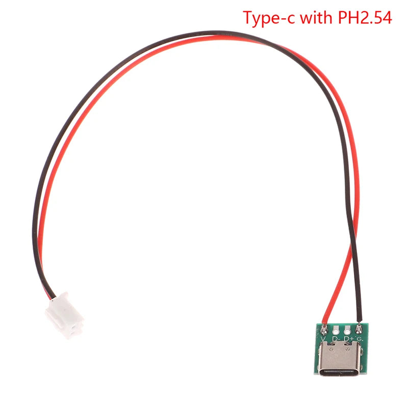 Type-c PCB With Cabel Converter Adapter Micro USB To DIP Female Contor Breakout Board Charging Cable Soldering Board Socket Peaceful Pleasures Health and Wellness Type-c with PH2.54