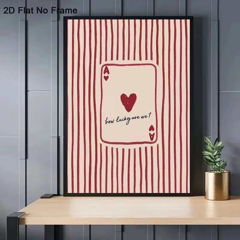 Ace of Hearts "How Lucky Are We" Canvas Wall Art Print