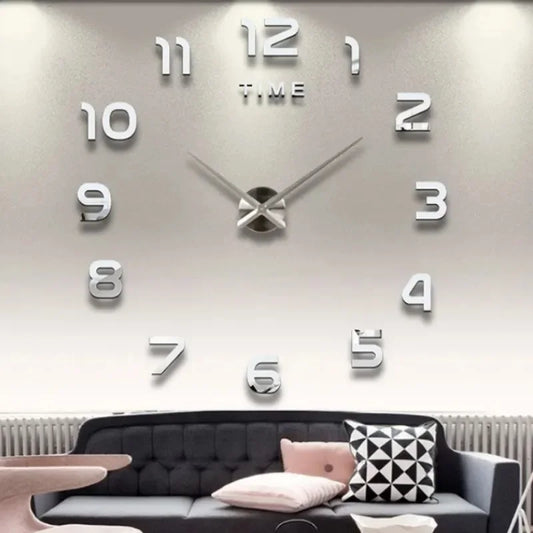 Modern DIY Large Wall Clock – Frameless Acrylic Quartz 40cm Wall Clock Peaceful Pleasures Health and Wellness