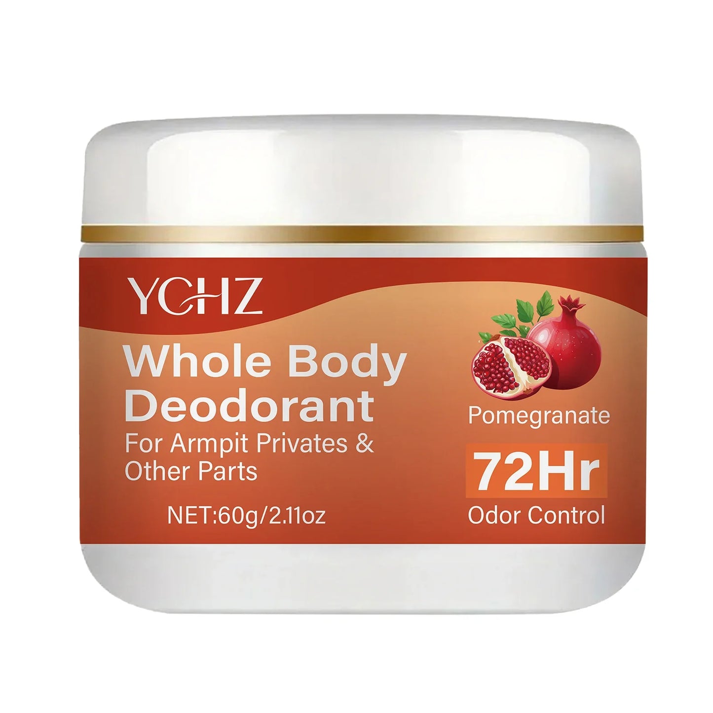 YCHZ Pomegranate Lemon Verbena Deodorant Cream | 72-Hr Fresh