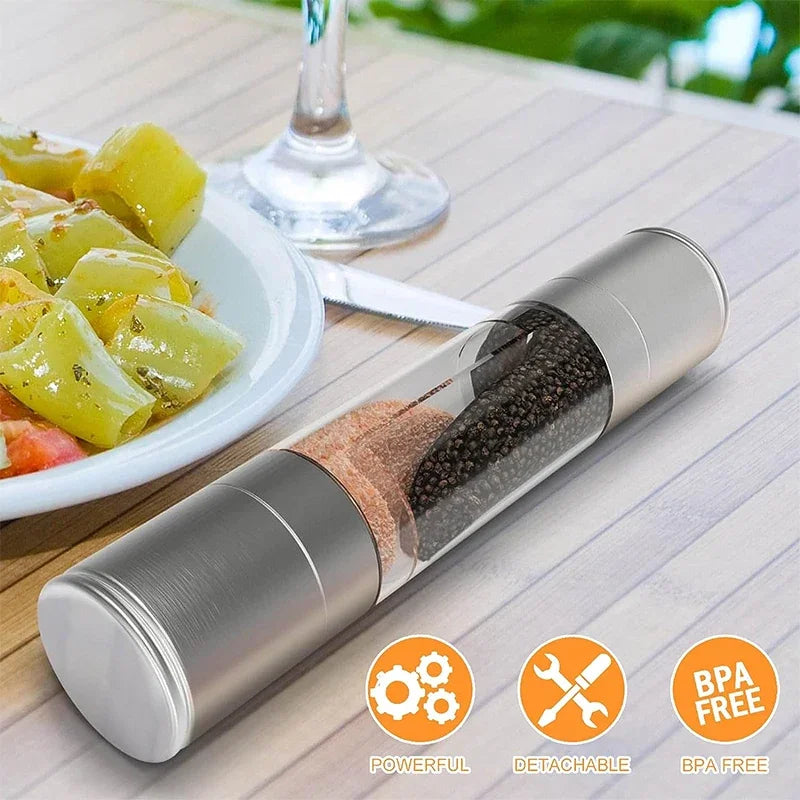 2-in-1 Salt & Pepper Grinder | Stainless Steel Ceramic Mill