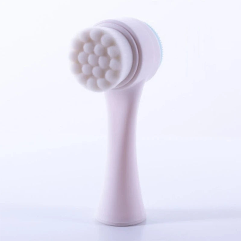 Double-Sided Silicone Face Cleansing & Exfoliating Brush