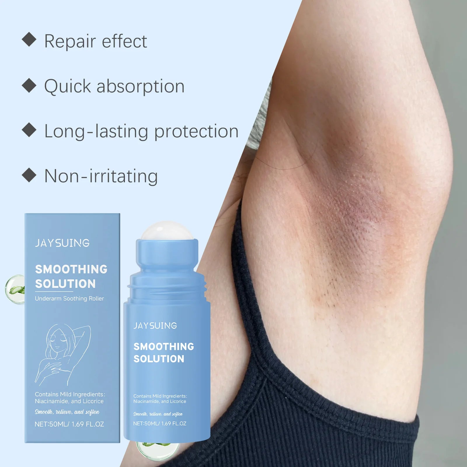 After Hair Removal Cream Moisturizing Relieve Armpit Skin Pain Discomfort Reduce Redness Improve Dullness Repair Underarm Cream Peaceful Pleasures Health and Wellness