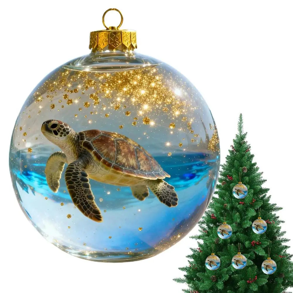 3D Acrylic Animal Christmas Ball Ornaments | Indoor & Outdoor