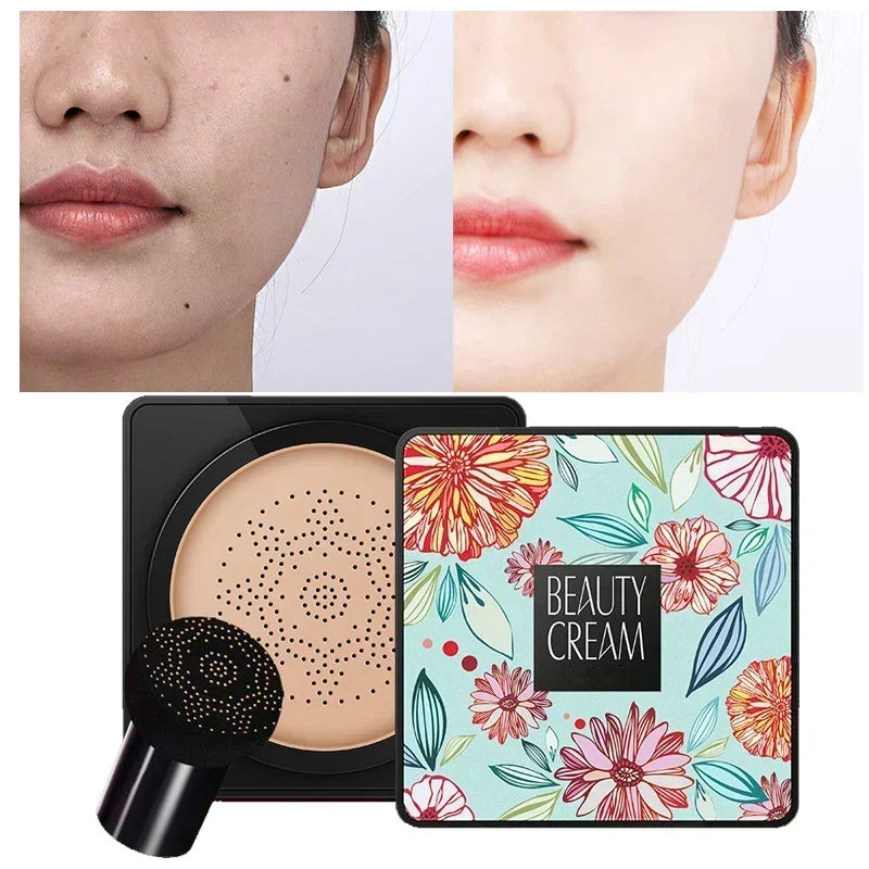 Mushroom Head Air Cushion, CC Cream Natural Moisturizing Foundation Concealer Whitening Oil-control Makeup Cosmetics BB Cream Peaceful Pleasures Health and Wellness