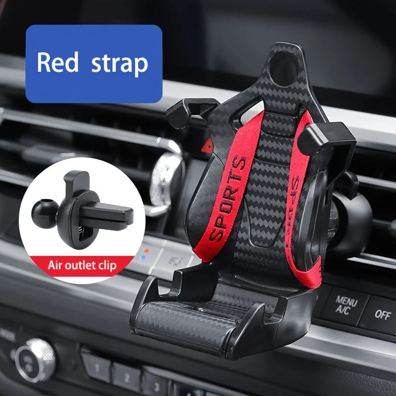 Racing Seat Car Phone Holder – Air Vent Mount | 360° Rotation
