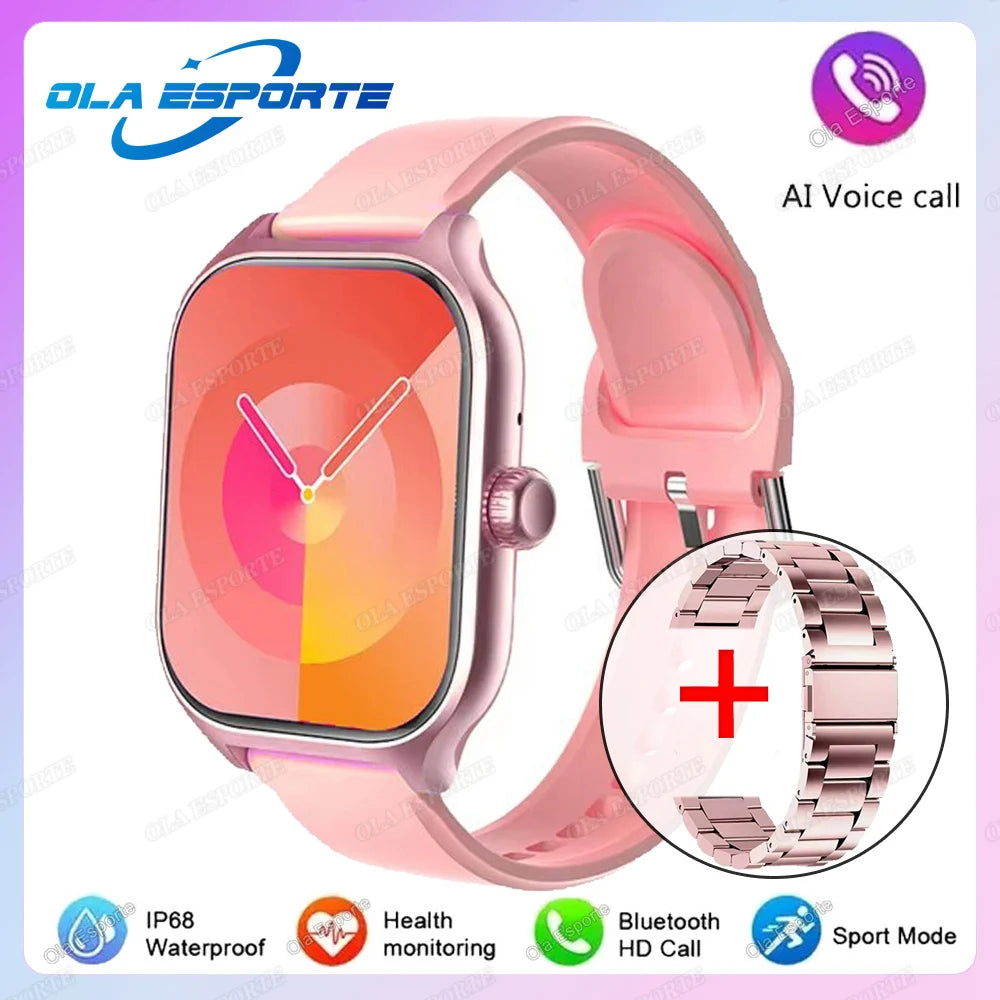New Smart Watch Bluetooth Talk Tracking Heart Rate Sleep Monitor Multi-sport Modes Bluetooth Smart Watch Gifts for Men and Women Peaceful Pleasures Health and Wellness Pk20Szstrap