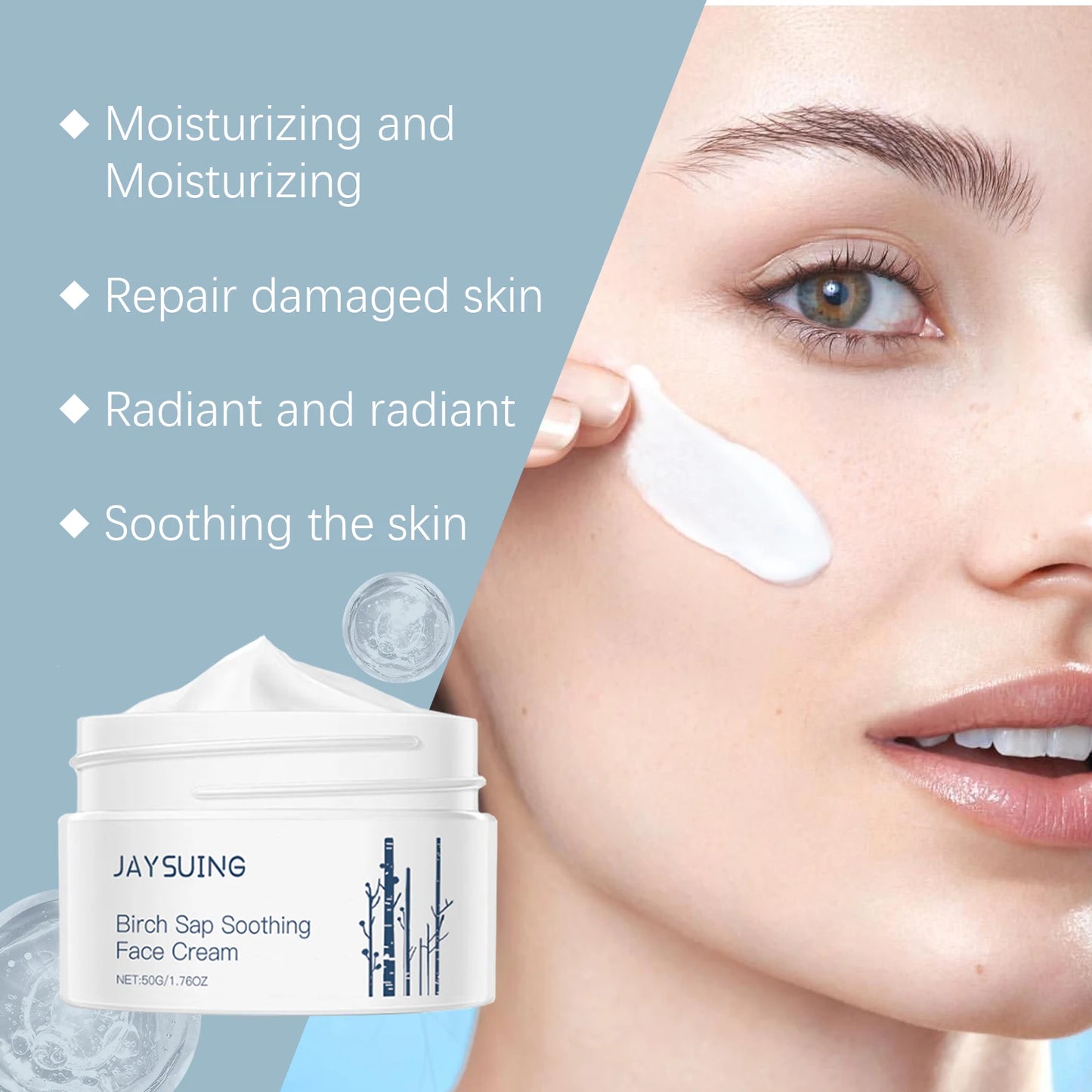 Jaysuing Birch Sap Soothing Face Cream – Deep Moisture 50g