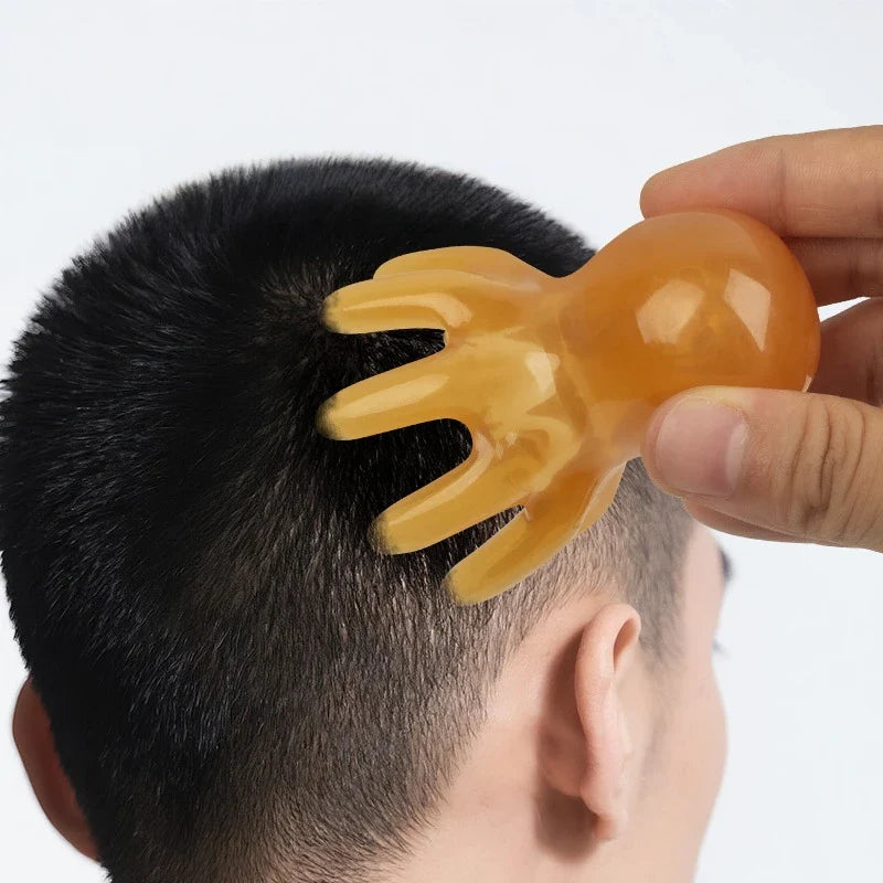 Octopus Head Massager Comb – Portable Gua Sha Scalp Tool