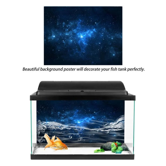 Galaxy Space PVC Adhesive Fish Tank Background Poster Aquarium Background Poster Peaceful Pleasures Health and Wellness Default Title