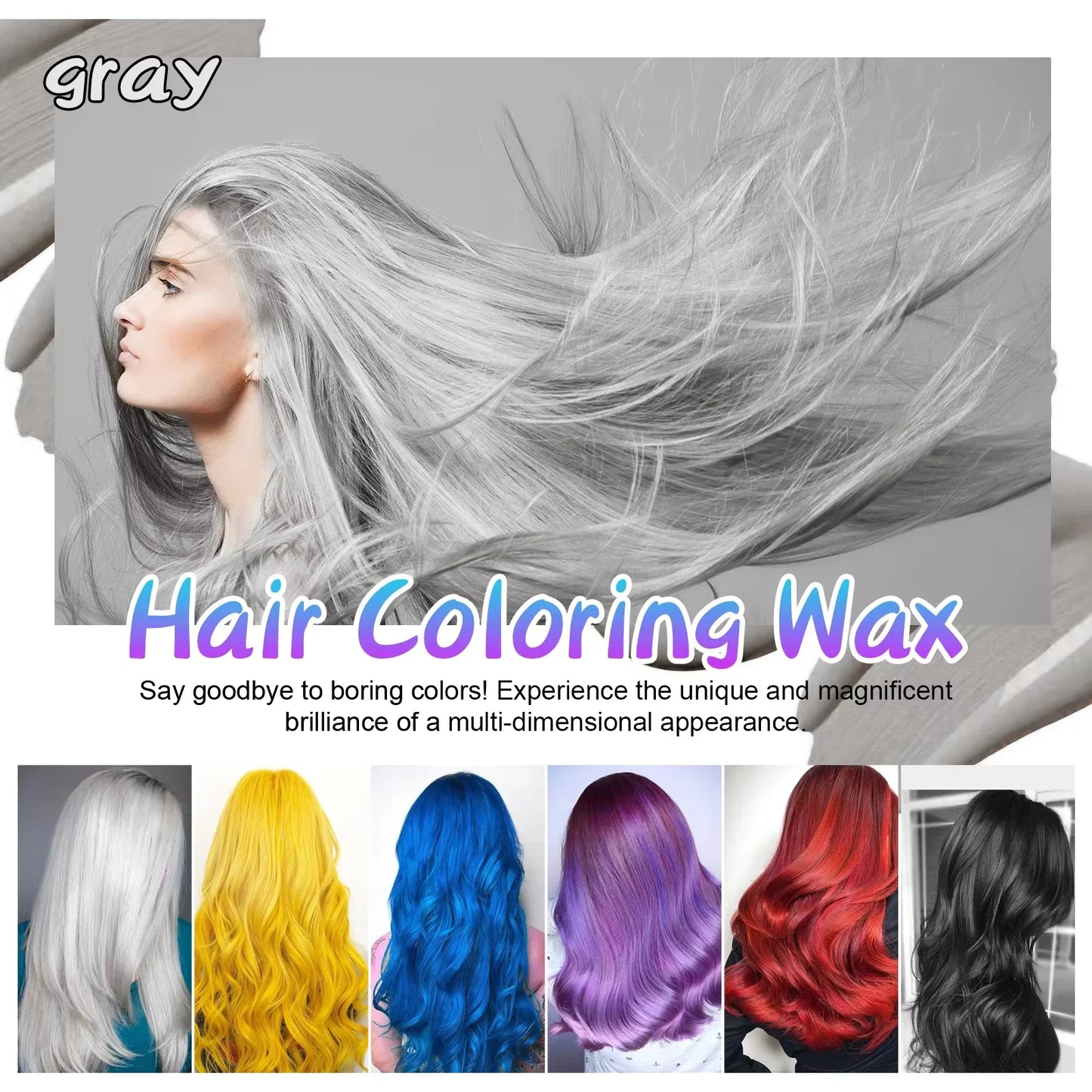 Temporary Hair Color Wax – Nourishing Styling Pomade 120g