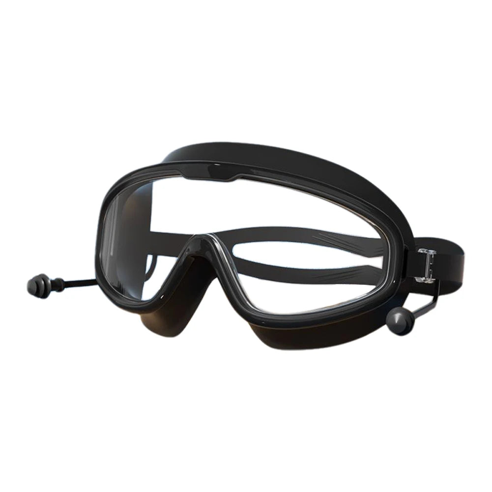 Kids Swim Goggles Anti Fog Swimming Goggles Large Frame HD Swim Glasses UV Protection Swimming Goggles for Diving Snorkeling Peaceful Pleasures Health and Wellness black