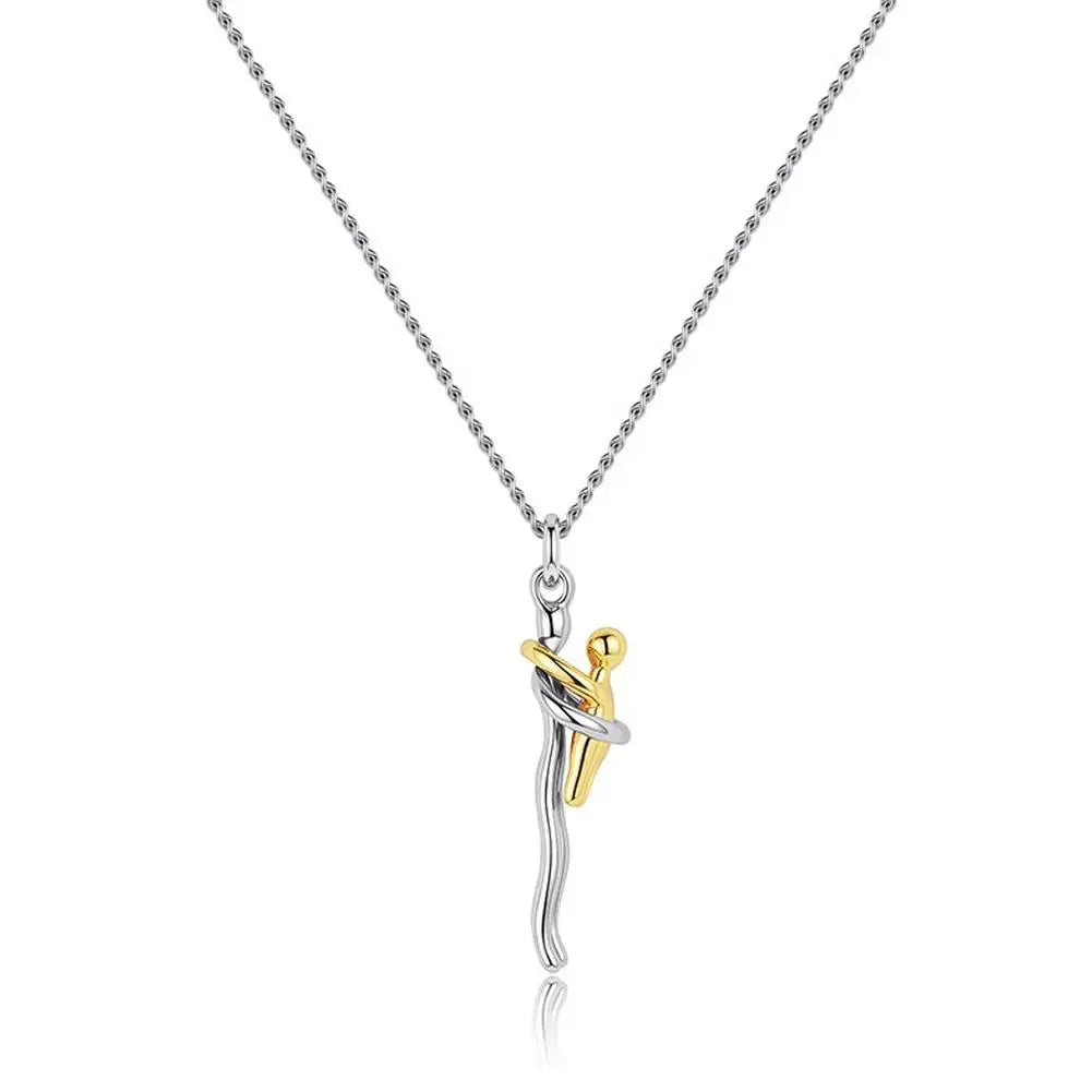 2026 NEW Hug Necklace Mother And Child Hug Pendant Love Embrace Jewelry Family Anniversary Valentine's Day Gift Peaceful Pleasures Health and Wellness 01