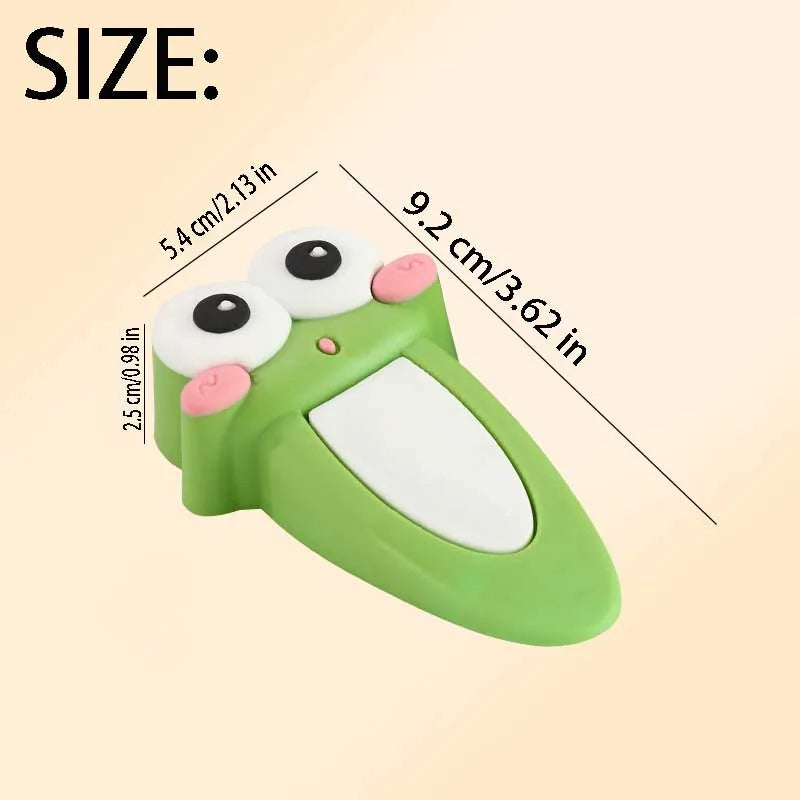 Cute Frog Non Perforated Door Stopper Barrier Storage Box Can Protect
