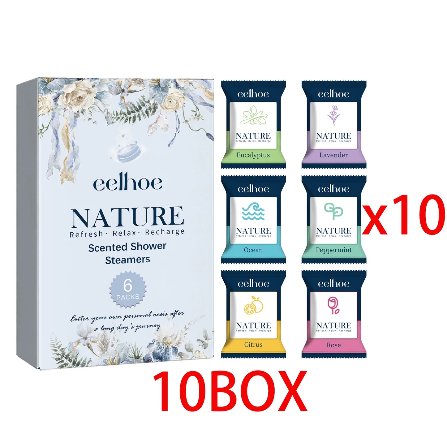 6-Pack Aromatherapy Shower Steamers | Spa Shower Tablets