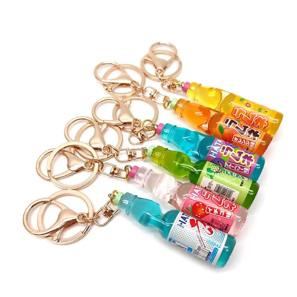 Miniature Japanese Ramune Soda Keychain – Kawaii Resin Charm