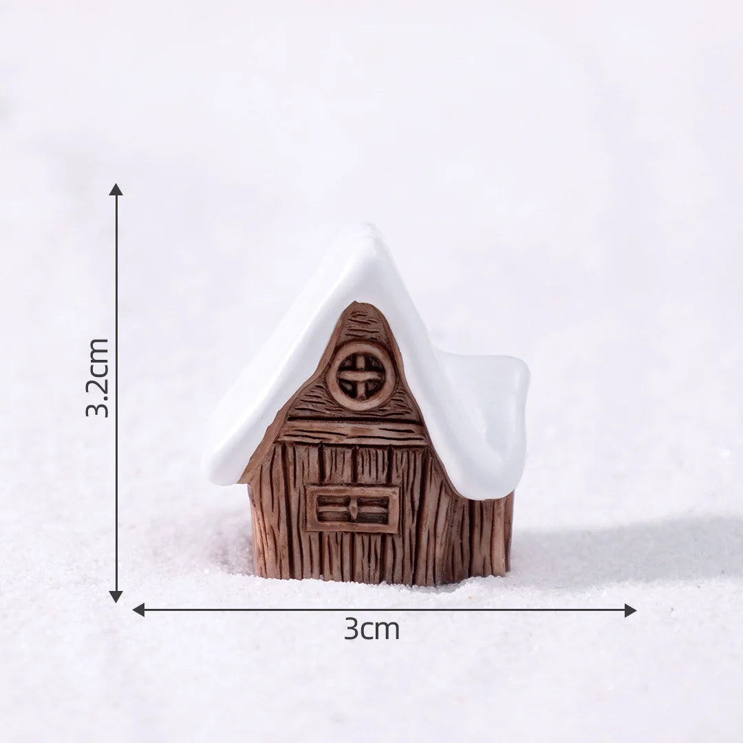 Mini Christmas Figurine Snowman Santa Claus Xmas Tree Deer Carriage Bell Figurine Home Bonsai Decor Micro Landscape Ornament Peaceful Pleasures Health and Wellness 2