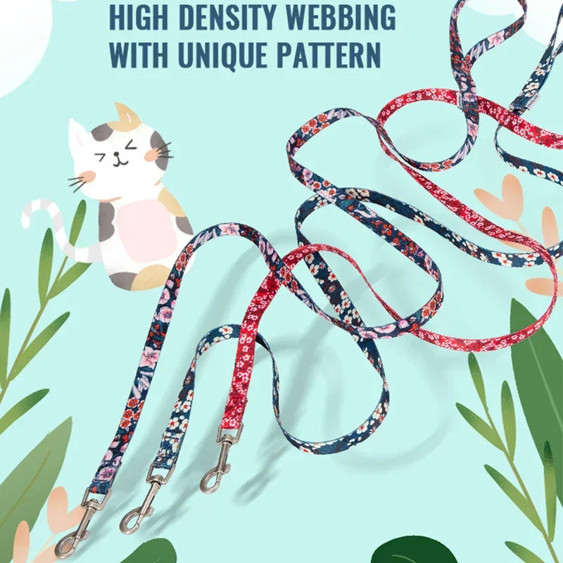 Truelove Floral Pet Leash Spring Design Small Boys Girls Dogs Cats Lihgtweight Rope Running Training Dog Leash Polyester TLL3113 Peaceful Pleasures Health and Wellness