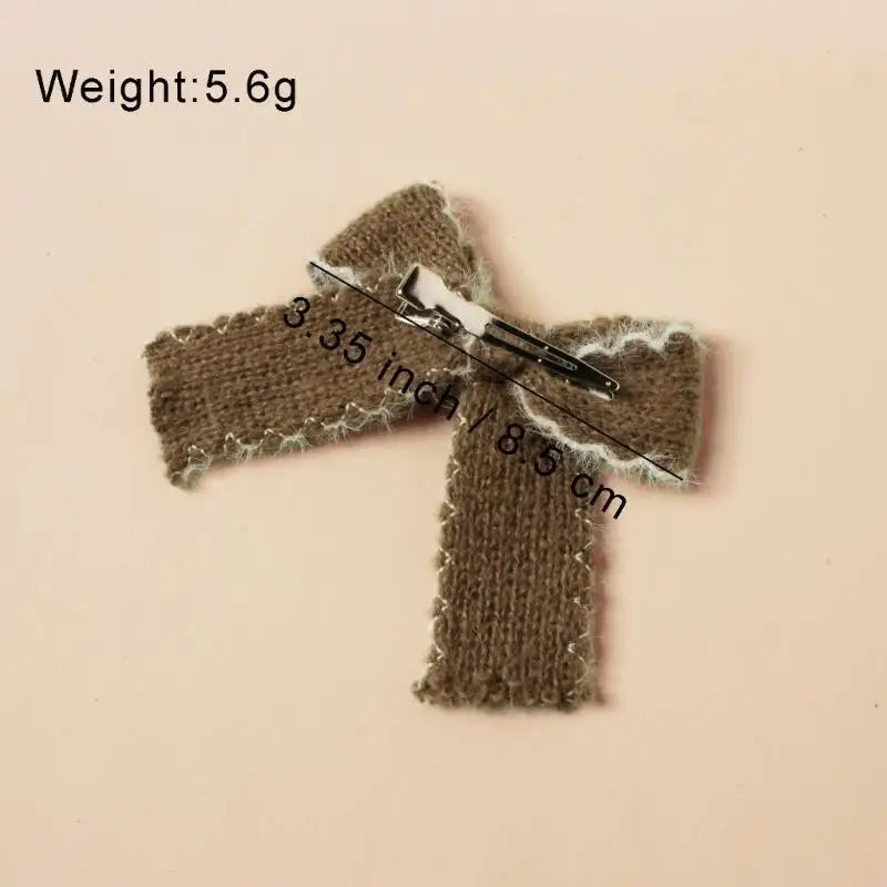 Knitted Bowknot Baby Hair Clip – Cute, Secure & Soft | 0–3 Yrs