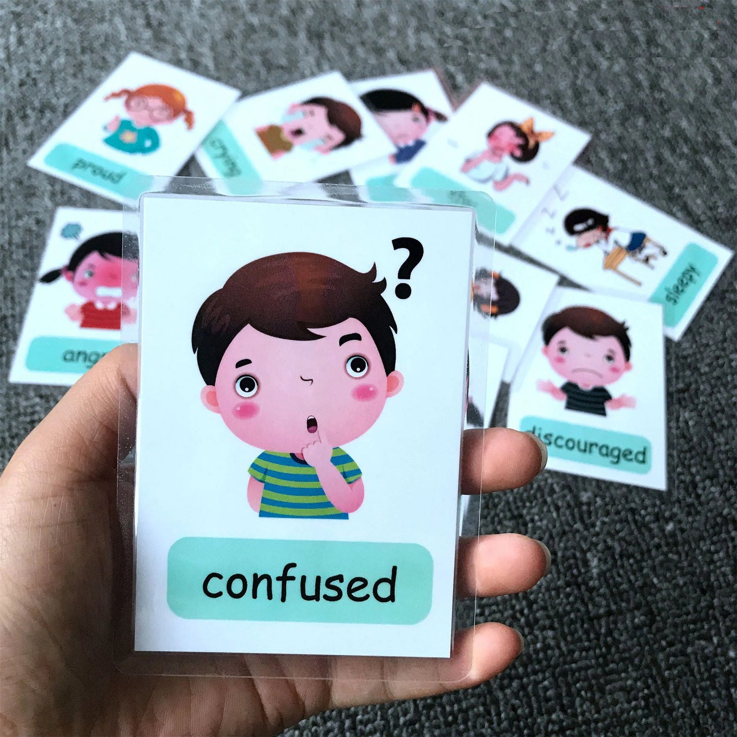 Montessori Kids English Words Learning Flashcards Early Educational
