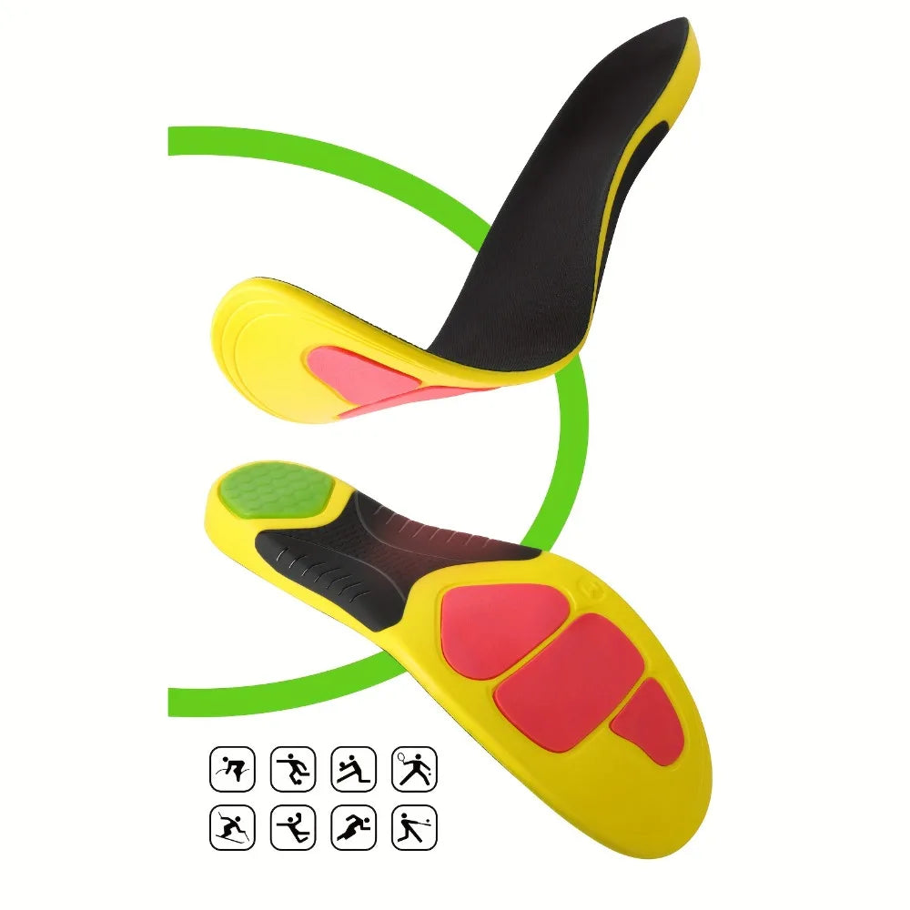1pair Sports Insoles for Basketball Running Jogging, Premium PU Sport Insoles Heel Cushion & Shock Absorption Cushioning Inserts Peaceful Pleasures Health and Wellness