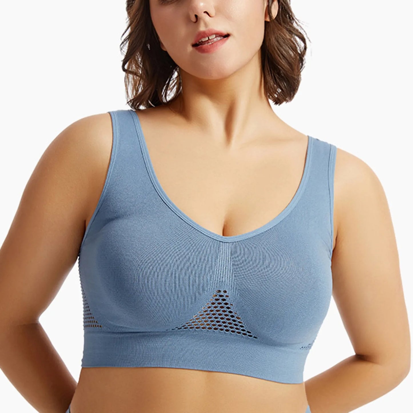 Women's Seamless Wire-Free Sports Bra – Removable Pads