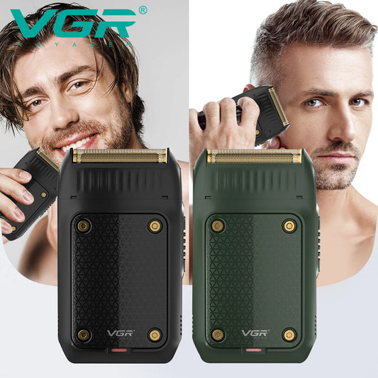VGR 353 Beard Shaver Professional Hair Trimmer Electric Face Shaving Machine Men's USB Charging Safety Face Shaver for Men Peaceful Pleasures Health and Wellness