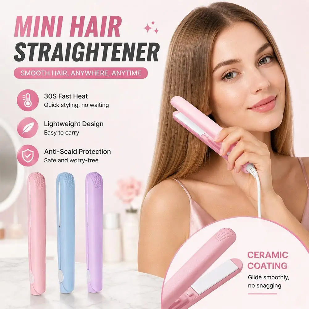 2-in-1 PTC Hair Straightener Styling Appliances Hot Combs Tools Heated Flat Iron Beard Styler Professional Brush Curling Iron Peaceful Pleasures Health and Wellness