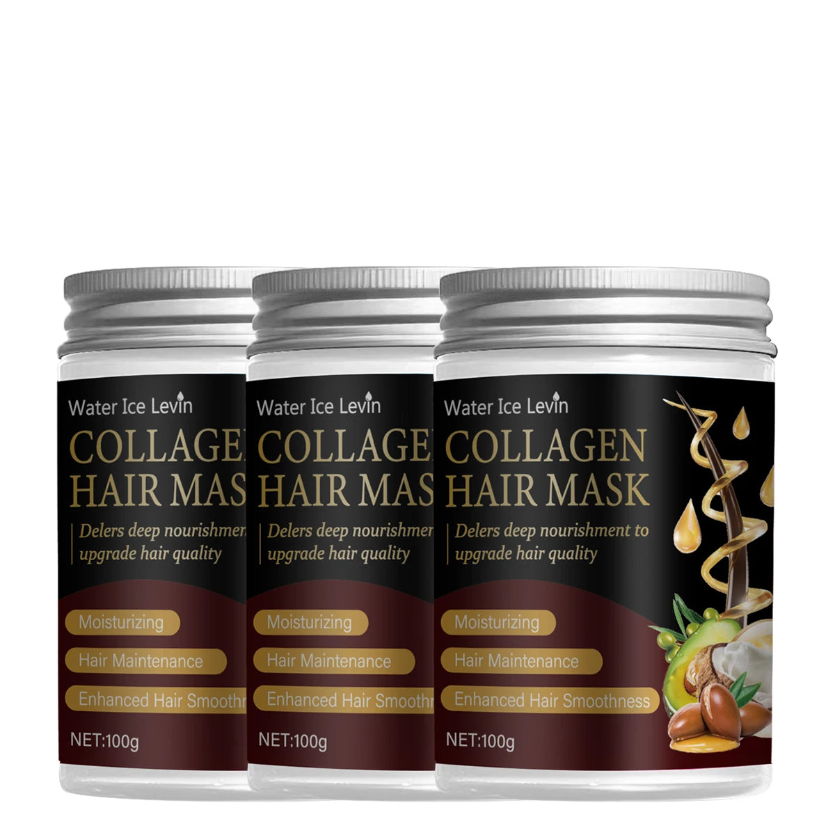 Collagen Hair Mask with Argan & Coconut Oil | Deep Nourishment