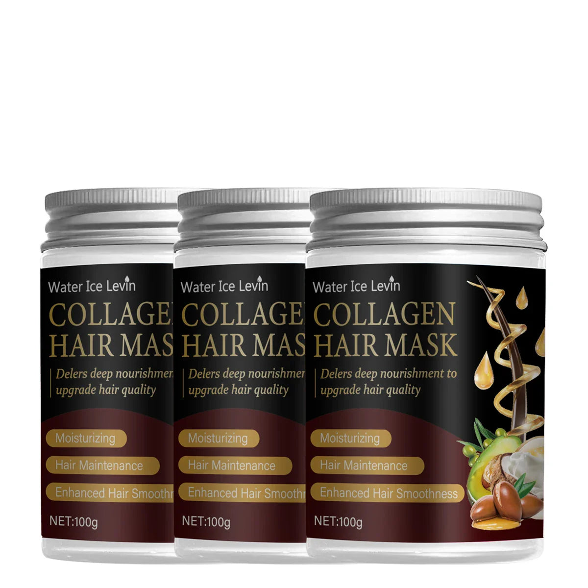 Collagen Hair Mask with Argan & Coconut Oil | Deep Nourishment