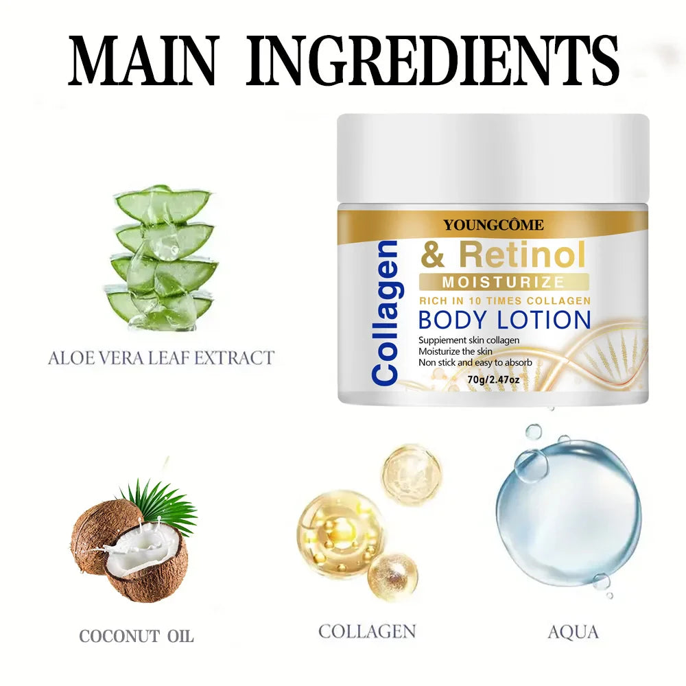 YOUNGCOME Collagen Retinol Face & Body Cream – Non-Greasy