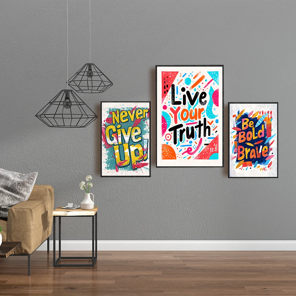 Nordic Inspirational Quote Canvas Wall Art | Modern Poster Print Canvas Wall Art Peaceful Pleasures Health and Wellness