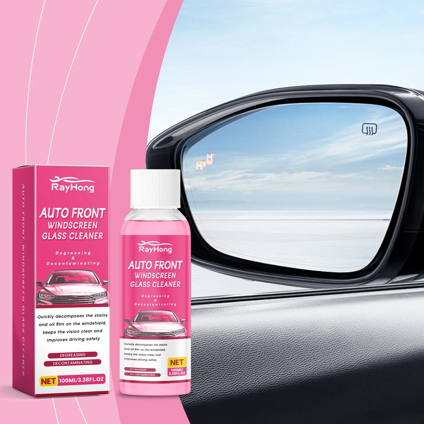 RAYHONG 100ml Car Glass Cleaner – Streak-Free & Anti-Fog