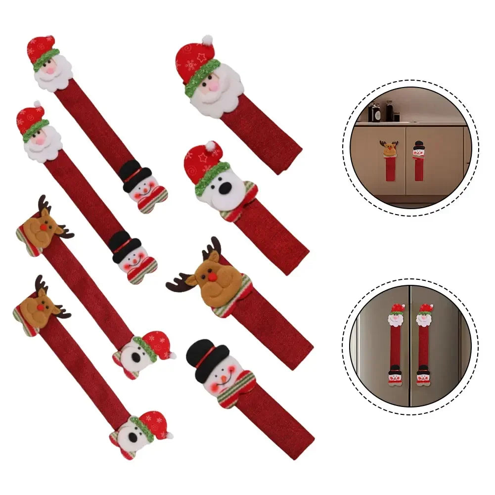 Christmas Door Handle Covers – Santa & Snowman Set of 4