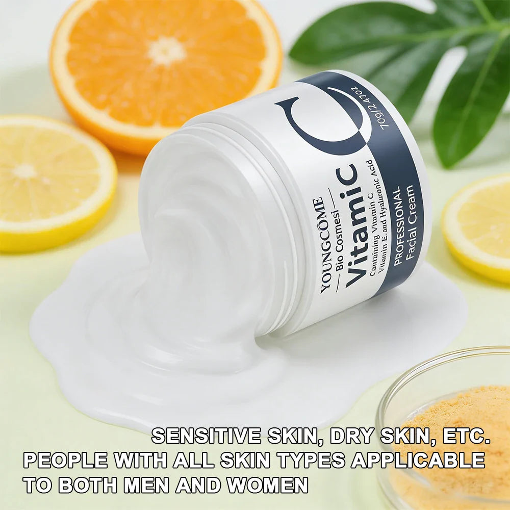 Vitamin C E & Hyaluronic Acid Face Cream & Serum Set