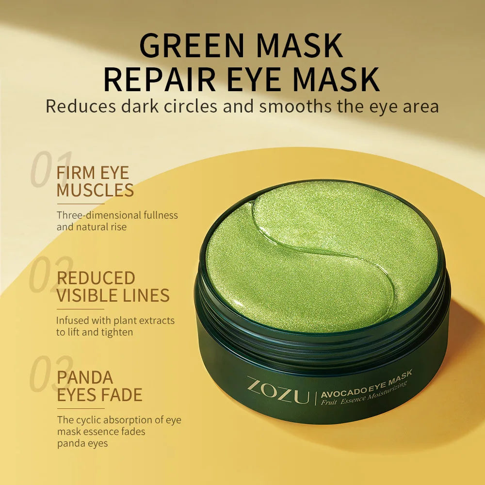 120pcs Avocado Collagen Eye Masks | Dark Circles & Puffiness