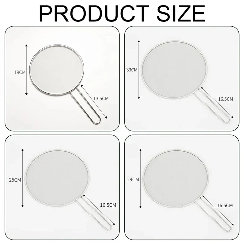 Stainless Steel Splatter Screen – Mesh Grease Guard for Frying
