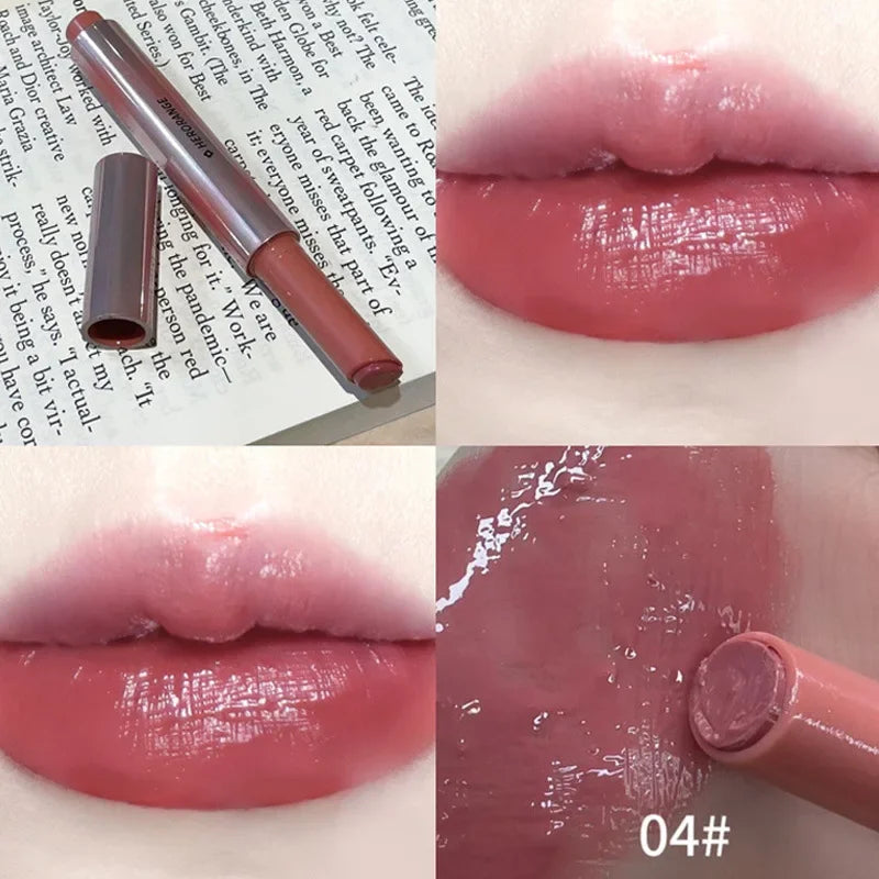 Strawberry Jelly Lipstick Mirror Gloss Tint | K-Beauty Moisturizing