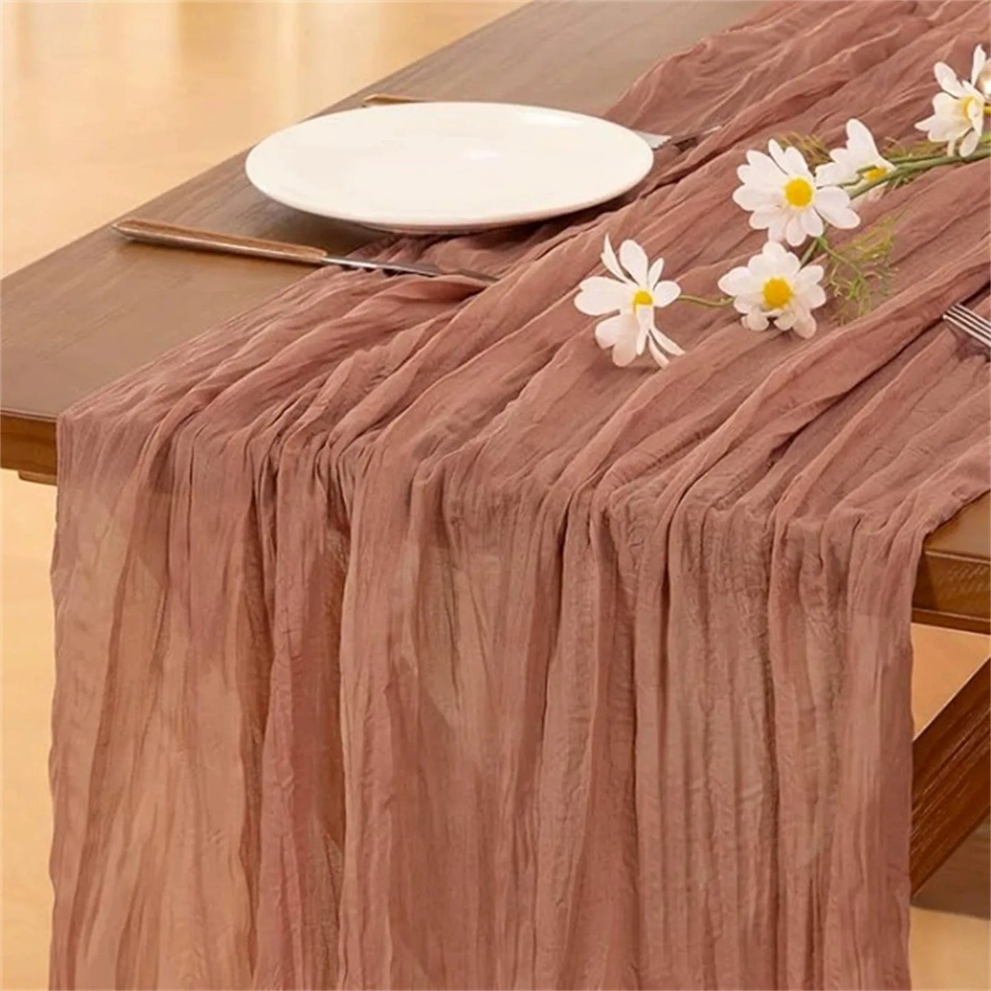 Cheesecloth Gauze Table Runner | Boho Wedding & Party Décor