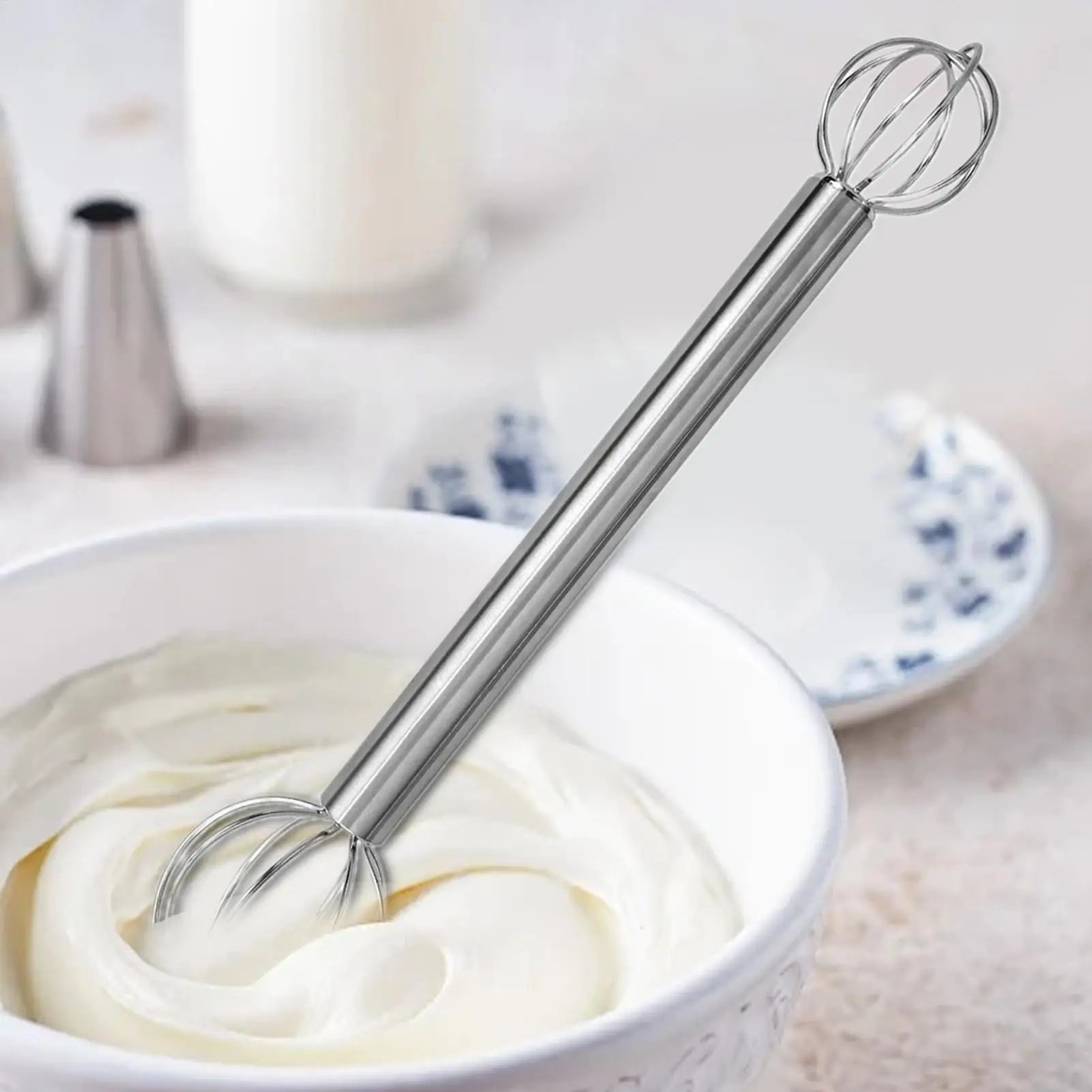 Miso Muddler Handheld Cream Whipper Cream Whisk Mixer Ergonomic Blender Japanese Mixing Tool for Home Kitchen Cooking Stirring Peaceful Pleasures Health and Wellness